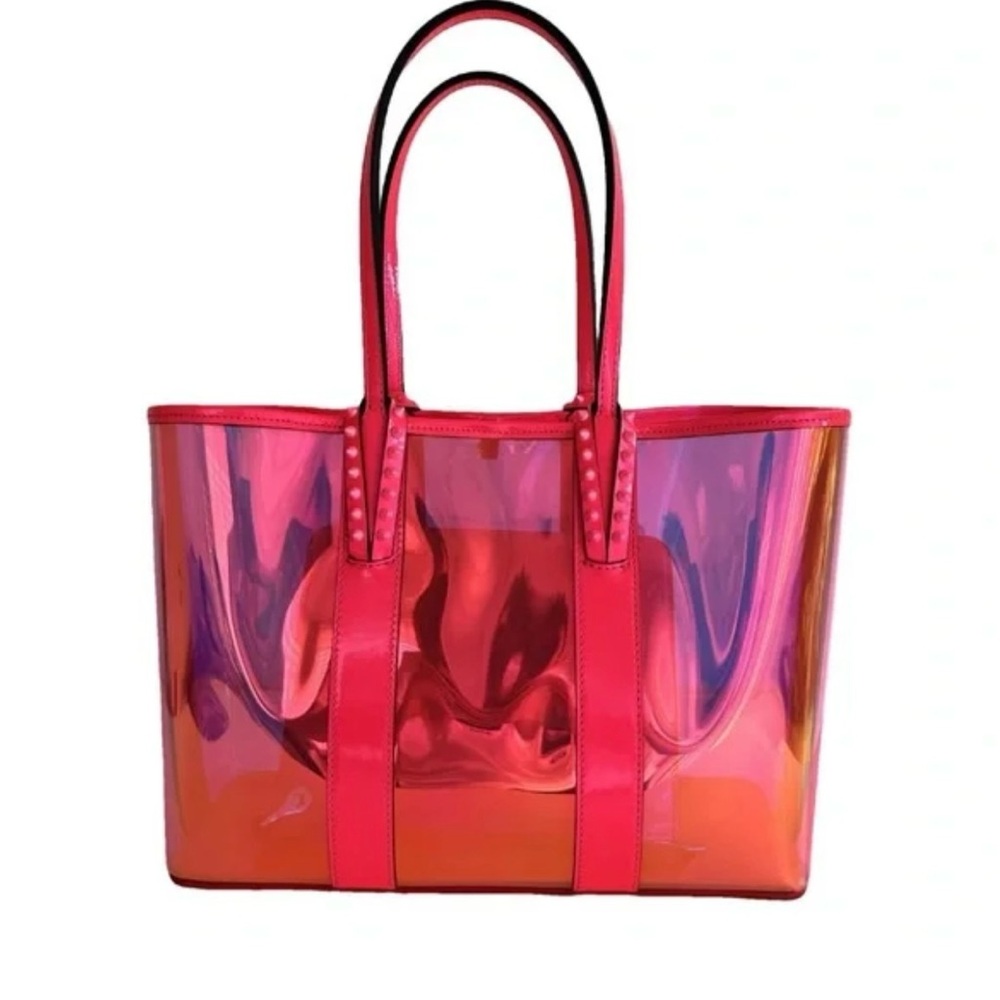 NWT Christian Louboutin PVC Spikes East West Cabata Tote Retails 1,500 - Picture 3 of 17